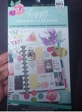 ME & my big ideas  happy memory keeping floral memories stickers sheets book 578