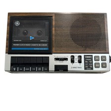 VTG General Electric GE 7-4956B AM/FM Alarm Clock Radio Cassette Tested Works