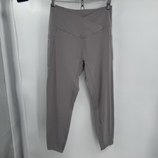 Halara Softlyzero 7/8 Leggings Crossover Mauve High Rise Pockets Size L Yoga