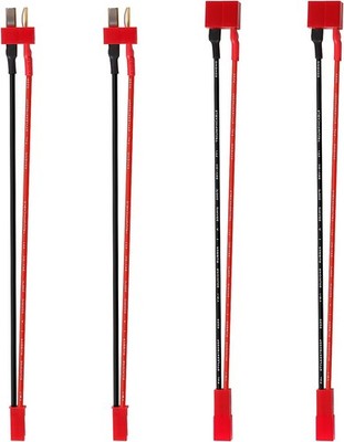 Deans T Adapterkabel 4 Stück JST Stecker auf Deans T Stecker 15cm Silikon für