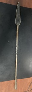Vintage African Early 20th Century 26 1/4 Inches iron / Steel Samburu Lion Spear