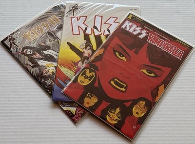KISS Comic Lot 3 Books Rock Fantasy #18 #10 KISS/Vampirella VF/NM