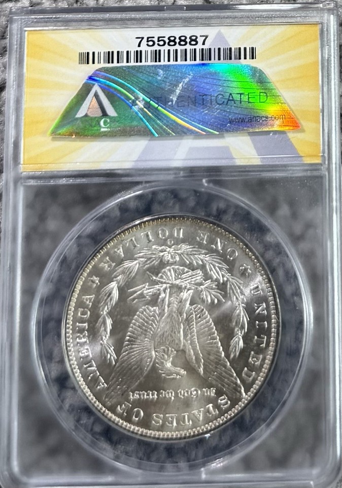 MASSIVE ERROR By ANACS. 1885 Morgan Dollar In 1888-0 HOLDER MS64 ...