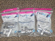 3 Pack SharkBite K23036 Angle Stop EvoPEX 1/2 Push T X 3/8 D Compression Brass