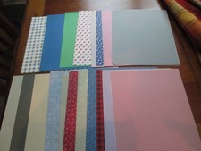 CREATIVE MEMORIES - 10 x 12 PATTERNED PAPER -19 VARIOUS COLORS-53 SHEETS - NEW