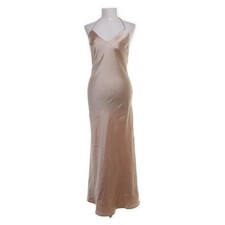 Zara, Kleid, Größe: S, Beige, Polyester, Einfarbig, Satin, Damen #vy3