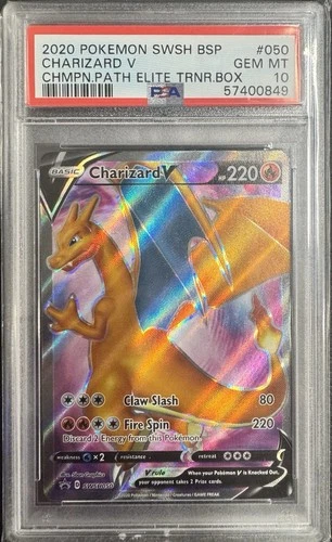 Charizard V Pokemon Black Star Promo SWSH050 PSA 10