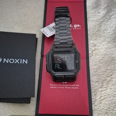 Nixon Regulus Stainless STEEL Digital Watch Metal Black Shock-Proof Boxed £320