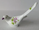 FENTON "VIOLETS IN THE SNOW"  BIRD OF HAPPINESS SIGNED N. ROBERTS