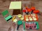 Vtg 1970s Mattel Barbie Assorted Kitchen Set Orange Pots Pans 1970-80s Bottles