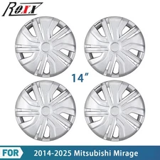 14" Wheel Hub Covers Snap On Full Hub Caps fit 2014-2025 Mitsubishi Mirage