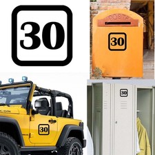 Sticker Vinyl Number 30 Version v1sq