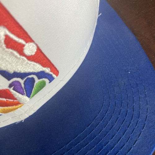 NOS Vintage NBA on NBC Adjustable Snapback Hat 80s Peacock Logo One Size Fits - Picture 5 of 14