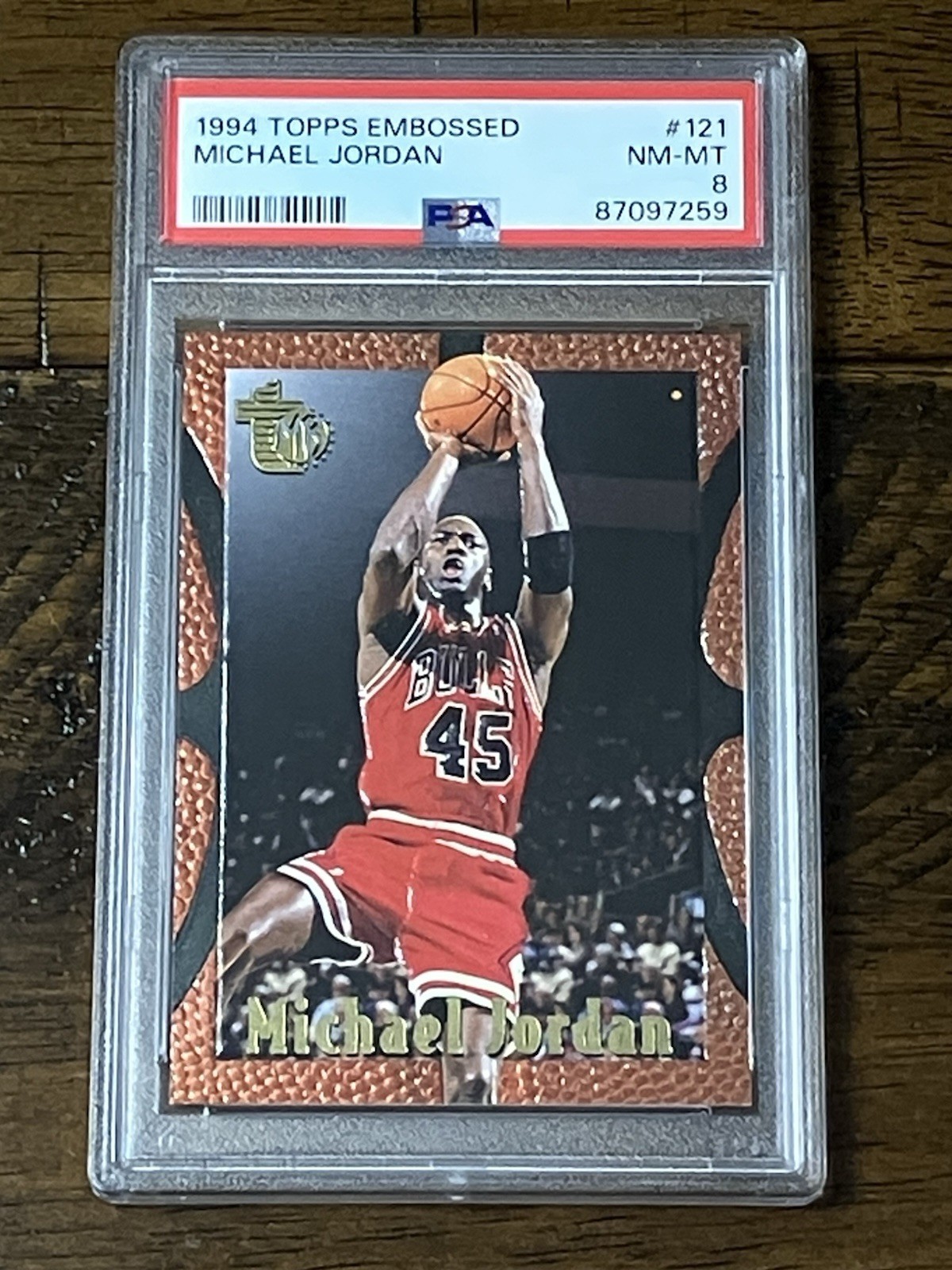 1994-95 Topps Embossed Michael Jordan #121 PSA 8 Bulls Legend HOF G.O.A.T