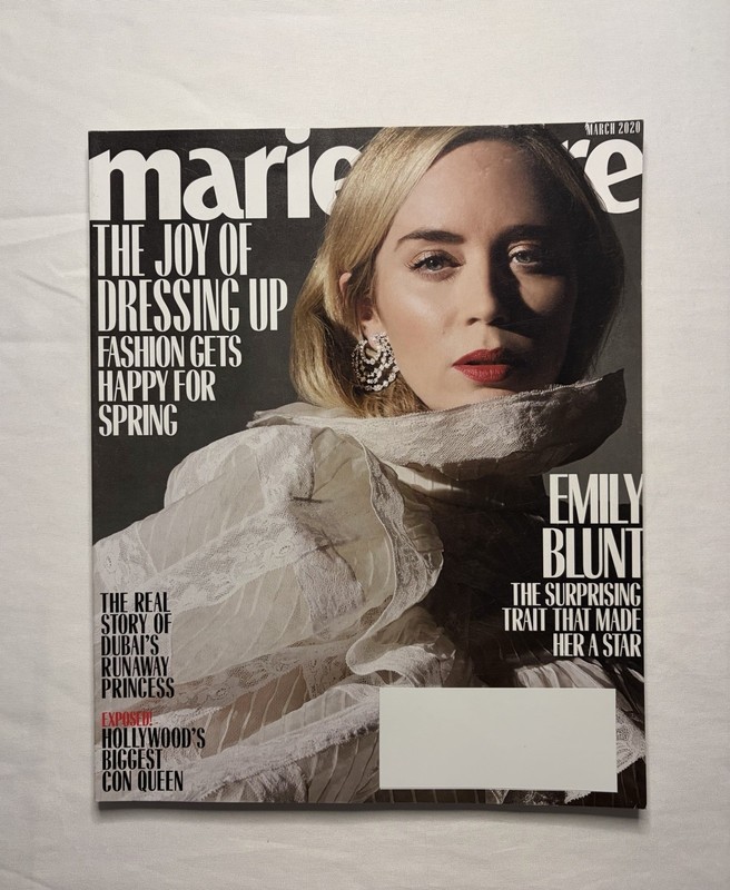Marie Claire Emily Blunt “The Surprising Trait That Made Her” Issue March 2020