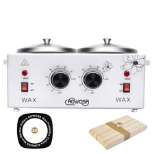 Warmer Double Pot Wax Heater Machine for Hair Removal Large Waxing Adjustable