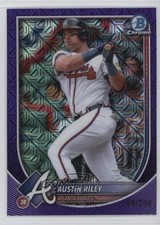 2025 Bowman Mega Box Chrome Purple Mojo Refractor /250 Austin Riley #25 1s6p