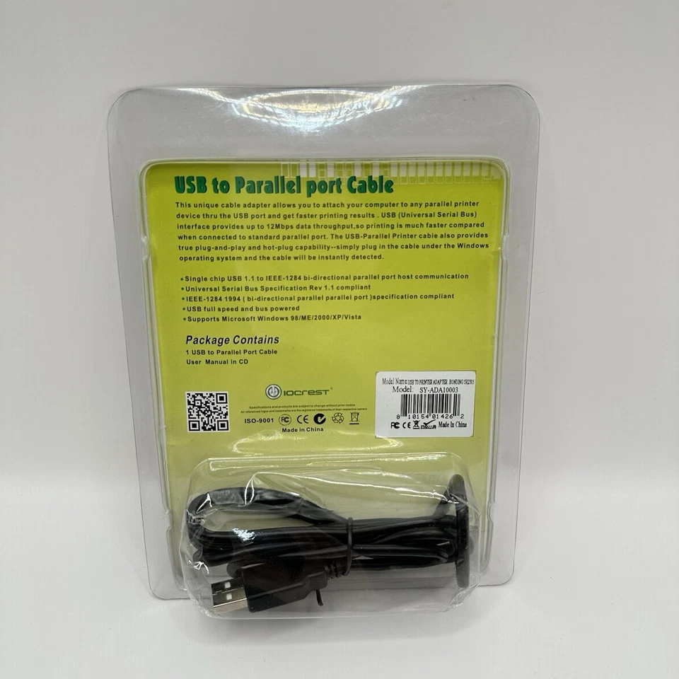 USB port to Parallel Port Cable Printer Scanner Printer Server Full Speed 25pin - Image 2 of 2