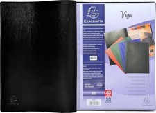 Image of EXACOMPTA -88220E -VEGA SOFT PVC DISPLAY BOOK - 20POCKETS ( 40 SIDES ) FREE P+P