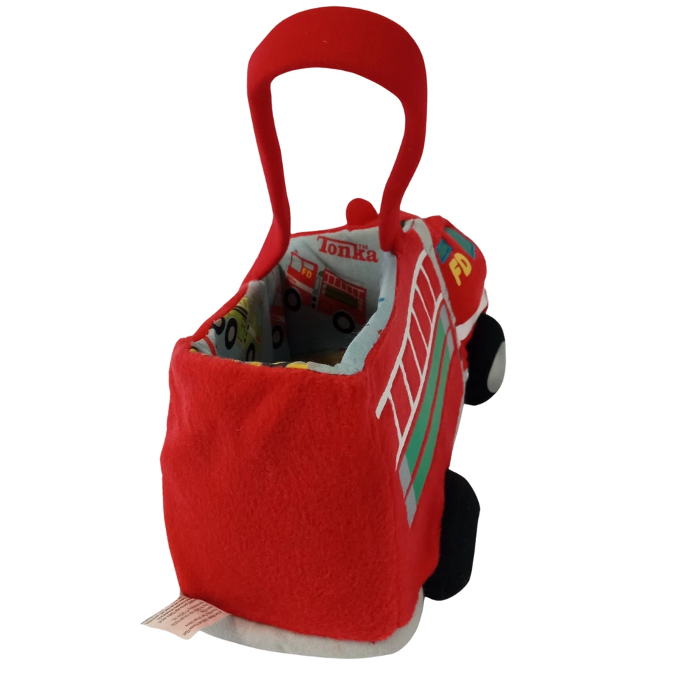 Tonka Fire Truck Plush Basket - Red Soft Toy with Handle - Image 4 of 4