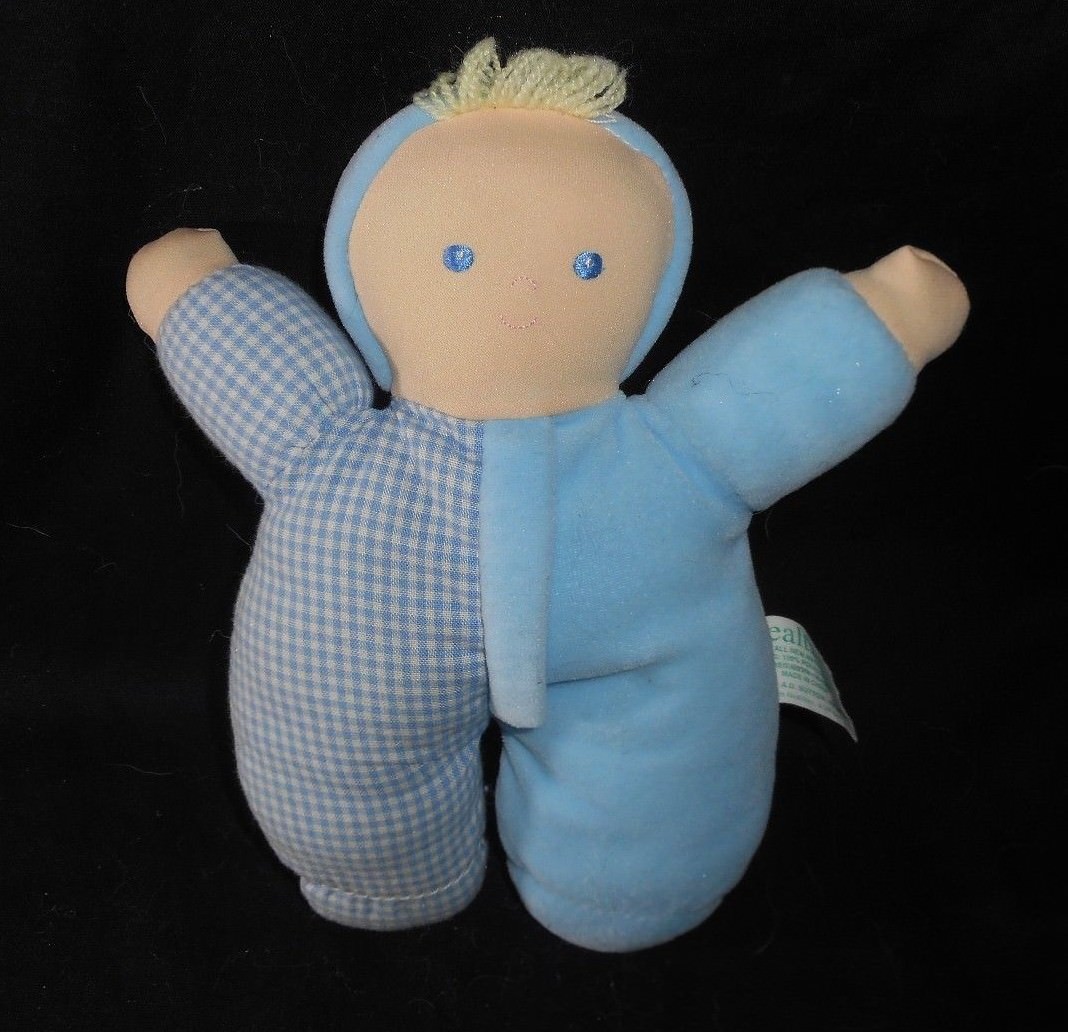 8 VINTAGE HEALTHTEX BABY Blau PLAID BOY DOLL RATTLE STUFFED ANIMAL PLUSH TOY 8 VINTAGE HEALTHTEX BABY Blau PLAID BOY DOLL RATTLE STUFFED ANIMAL PLUSH TOY