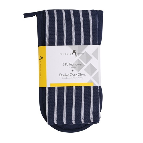 Penguin Home® Set 3 Pezzi Guanti da Forno e Teaera - 100% Cotone Design Elegante - Foto 32 di 100