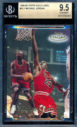 MICHAEL JORDAN 1998-99 TOPPS GOLD LABEL BGS 9.5 GEM MINT CARD #GL1!