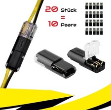 20x D2 KFZ Auto Stecker Kontakt 2 Polig LED Audio Steckverbinder Steckverbindung