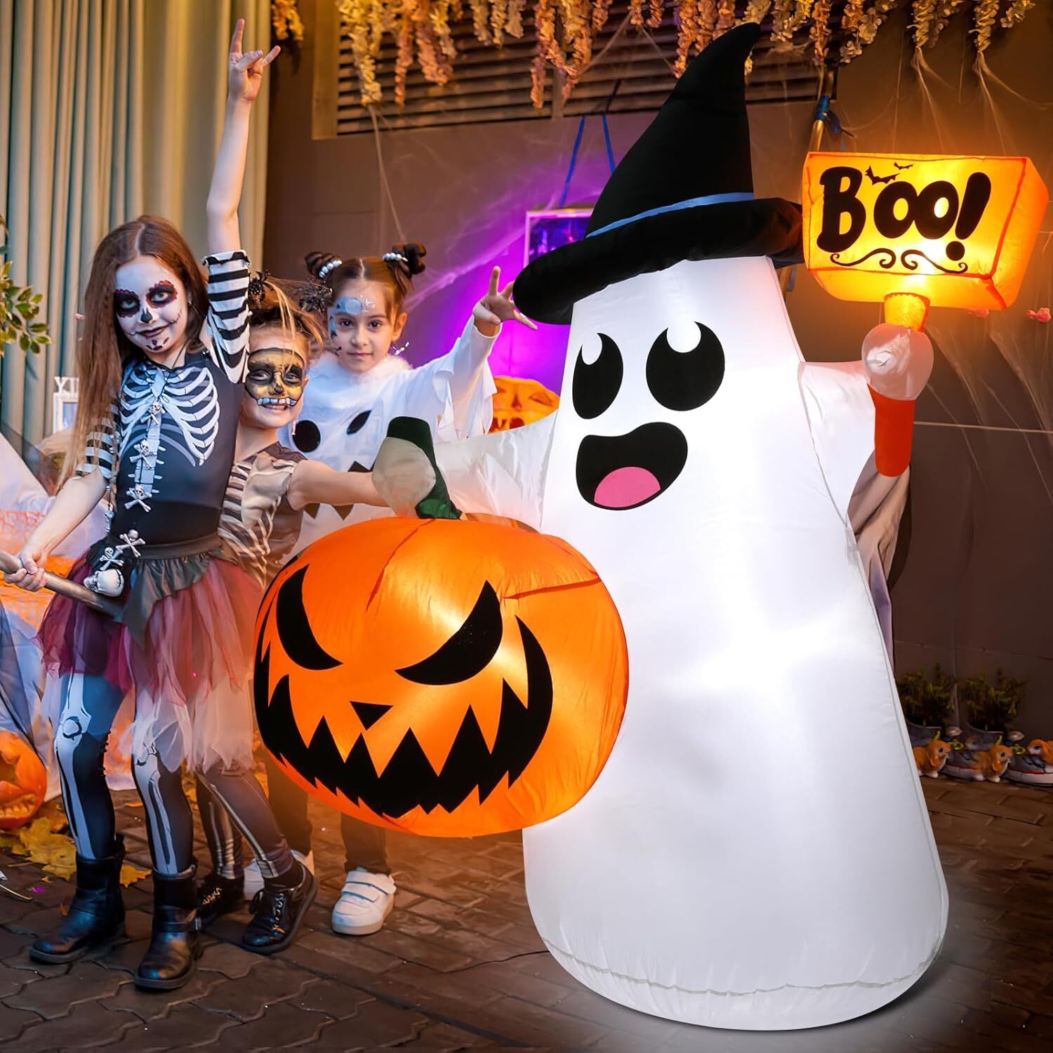 Halloween Inflatables Ebay Inflatable Halloween Blow Ups, 5FT Outdoor Ghost Pumpkin Halloween ...