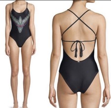 PilyQ Nile Embroidered Farrah One Piece Sz S NWOT