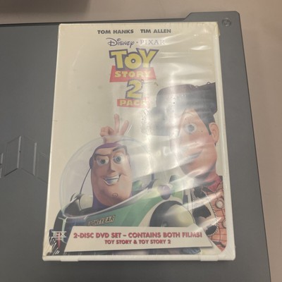Brand NEW Sealed TOY STORY 1 + 2 Two Pack DVD Disney 2000 T. Hanks Tim Allen NIP