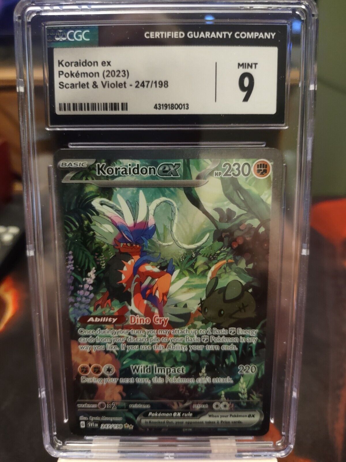 KORAIDON ex 247/198 SCARLET AND VIOLET POKEMON-ALT ART-MINT- ULTRA RARE- NEW