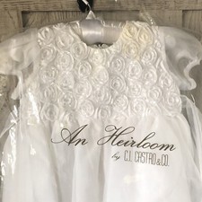 Baptismal Baby Girl Dress With Hat Neat Preowned