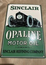 Vintage Styles Sinclair Opaline Motor Oil  12 Inch Porcelain   Sign
