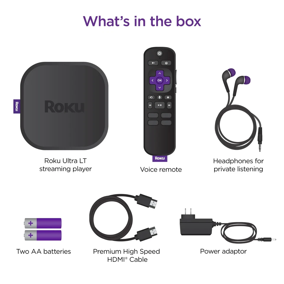 Newest Roku Ultra LT HD/4K/HDR Dolby Vision 4-Core Streaming Media Player Latest - Image 3 of 4