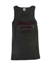 J. America Womens Florida State Seminoles Gray Tank Top Shirt New M