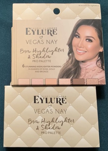 Eye Brow 6+Highlighter & Shadow Pro Palette Powders Eylure Vegas Nay New - Picture 3 of 3