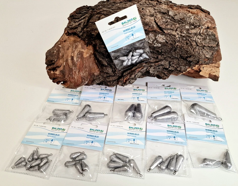 Balzer piombo vertebrale / piombo di pera piombo 3g 5g 7g 10g 15g 20g 30g 40g 50g 60g 80g confezione originale