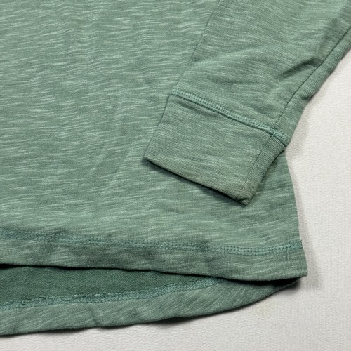 The Black Dog Sweatshirt Funnel Neck Drawstrings Cotton Blend Green Womens Small - Picture 3 of 10
