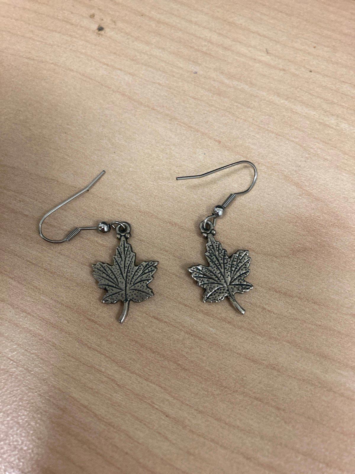 Maple Leaf Drop Earrings - image 1