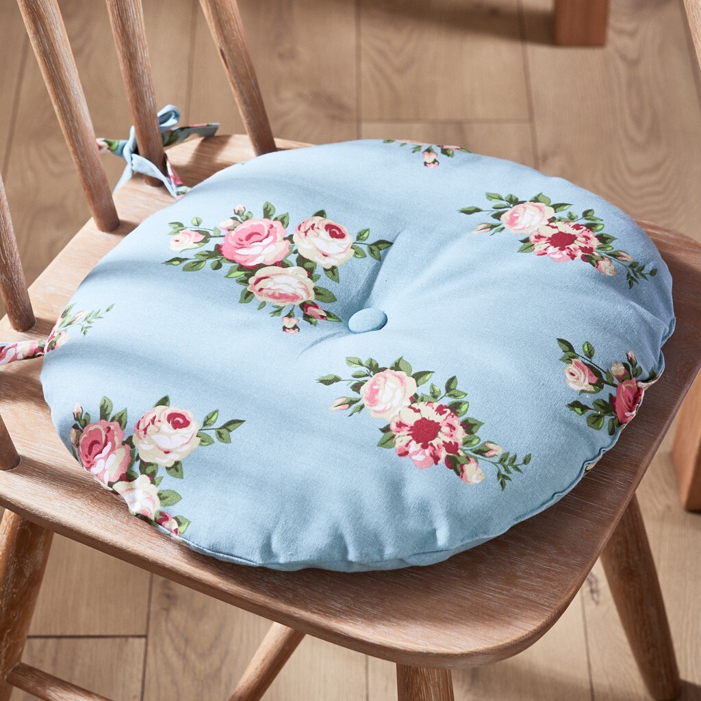 Floral Blue Seat Cushions For Dining Room Chairs Dining Table Home