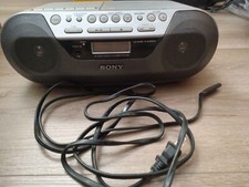 Sony CFD-S05 CD Radio Cassette-Corder Boombox Partially Works Faulty Cable AS-IS