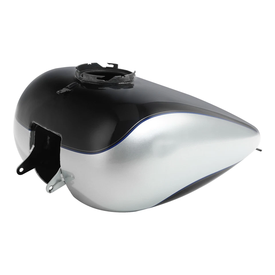 Tanque de gasolina apto para Harley Electra Glide 08-23 azul medianoche/plateado barracuda Foto 3 de 4