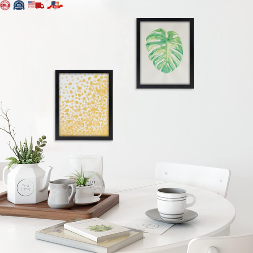 10x13 Black Picture Frames, Photos Frame with Plexiglass, Wall Gallery 10"x13" - Picture 6 of 7