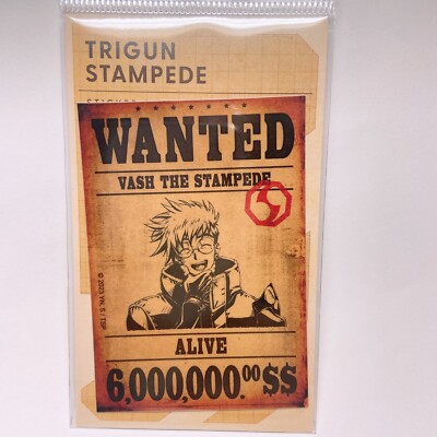 New Trigun Stampede 2023 Sticker Vash The Stampede Anime Japan | eBay