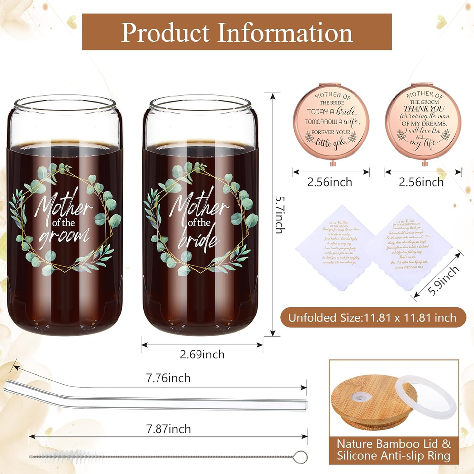 10 Pcs Mother of the Groom Gifts Bride Bridal Shower Wedding Tote Bag