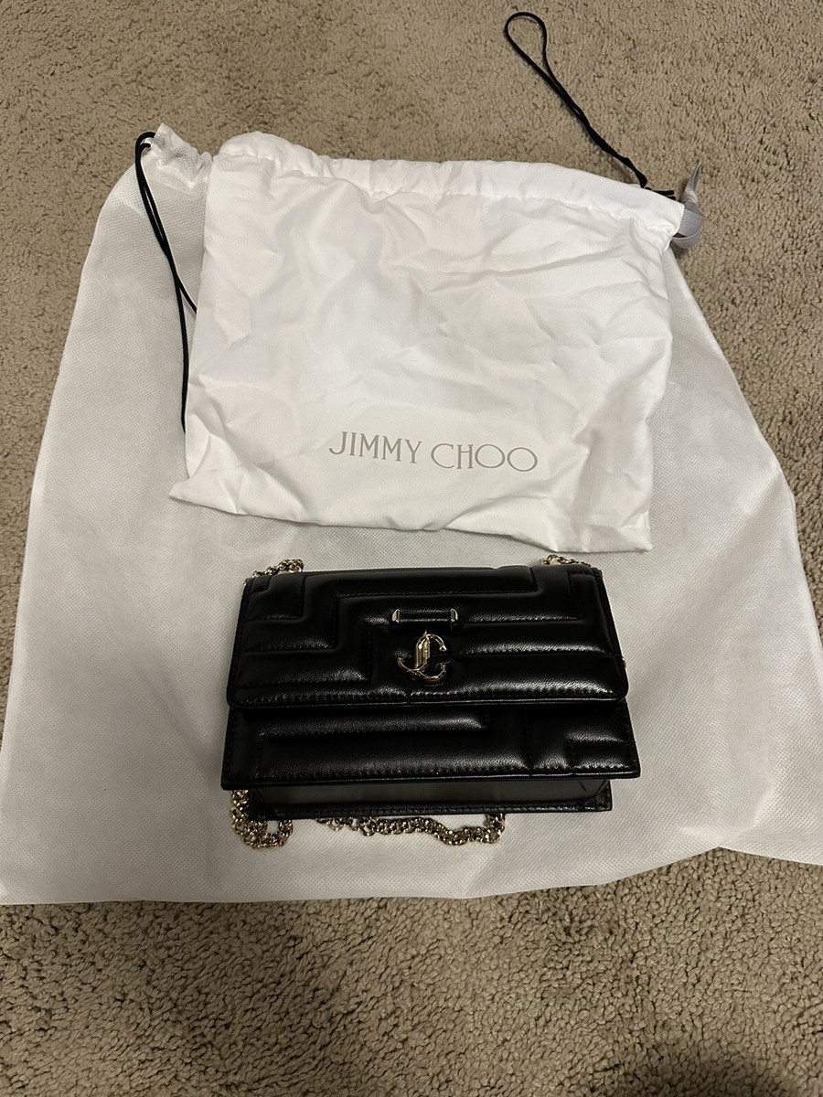 ★JIMMY CHOO★ AVENUE Quad CQO【完売前に!】 Jimmy Choo Avenue Quad Quilted Leather Shoulder Bag Women's
