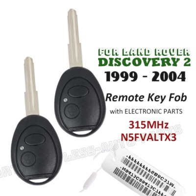 2x 315MHz for Land Rover Discovery 1999 2000 2001 2002 2003 2004 Remote Key Fob