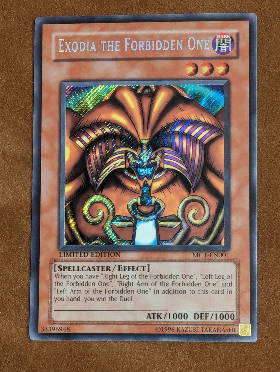 Exodia The Forbidden One. Limited Edition. MC1-EN001. Secret Rare