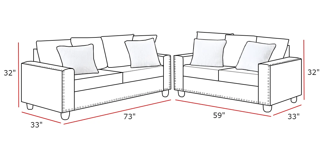 shopping discounts Cinderella Red Eastbrook Velvet 2Piece Sofa